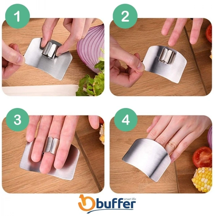 Durukar® 2li Metal Parmak Koruyucu Hızlı ve Güvenli Kesme Paslanmaz Çelik Koruyucu Aparat