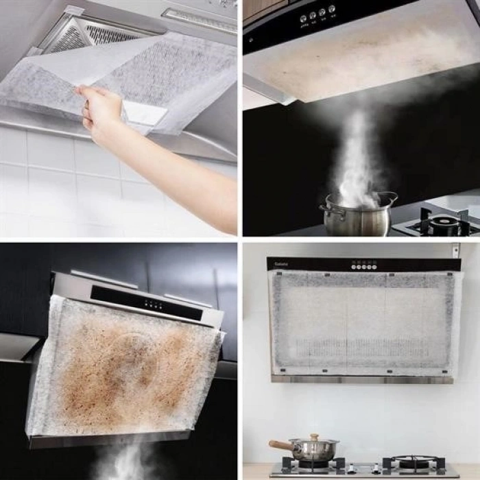 Durukar® 2 Piece Oil Absorbing Smoke Preventing Practical Kitchen Hood Protective Durable Replacement Filter 45x90cm