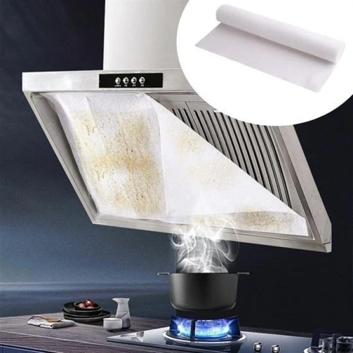 Durukar® 2li Yağ Emici Duman Önleyici Pratik Mutfak Davlumbaz Koruyucu Dayanıklı Yedek Filtre 45x90cm