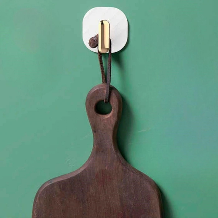 Durukar® 2-Piece Adhesive Retro Hanger Cabinet Handle White