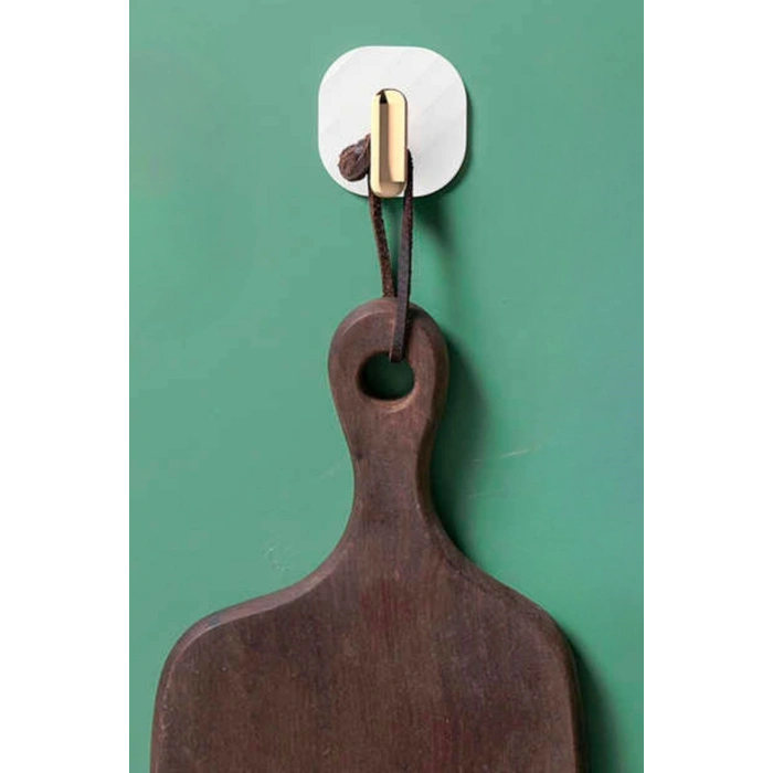 Durukar® 2li Yapışkanlı Retro Askılık Dolap Kapak Kulpu Beyaz