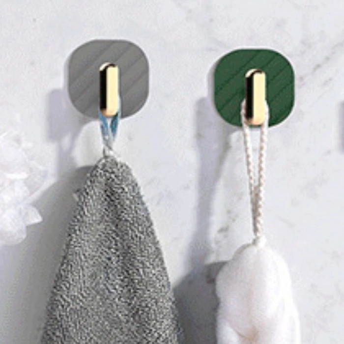 Durukar® 2-piece Adhesive Retro Hook Cabinet Door Handle Gray