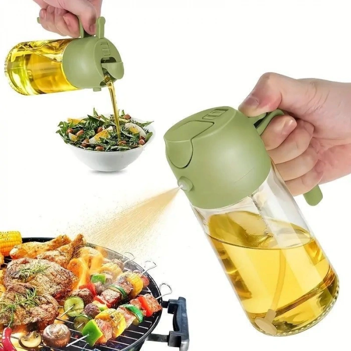 Durukar® 2-in-1 Oil Pourer and Spray Oil Dispenser Glass Oil Sprayer