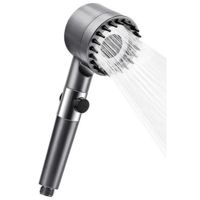 Durukar® 3 Kademeli Turbo Basınçlı Masaj Başlıklı Silikon Fırçalı Duş Başlığı – Yüksek Basınçlı Su Tasarruflu Duş Başlığı