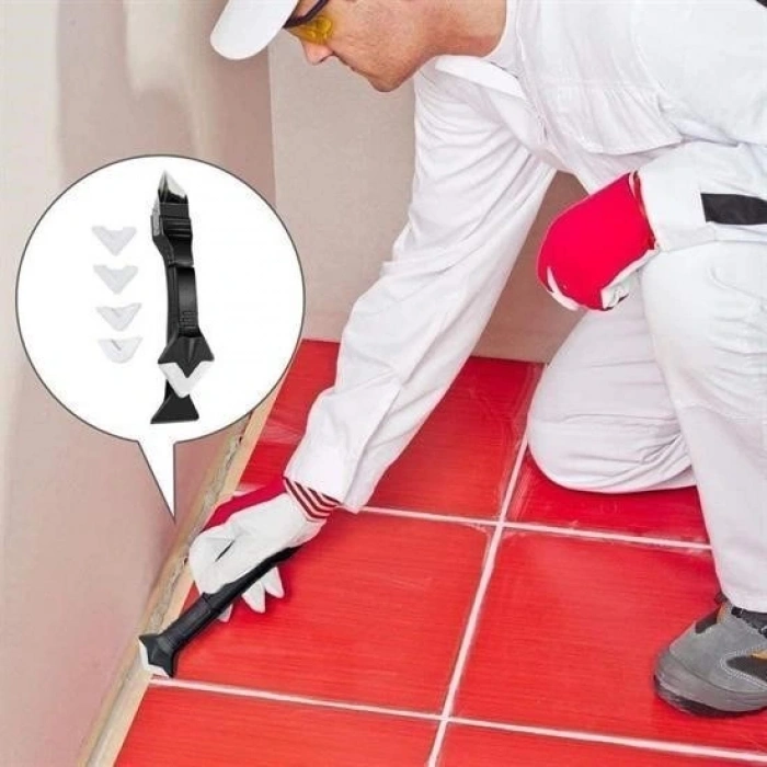 Durukar®  3 ü 1 Arada Fayans Derz Silikon Kazıyıcı Sıyırıcı Ve Uygulayıcı Aparat