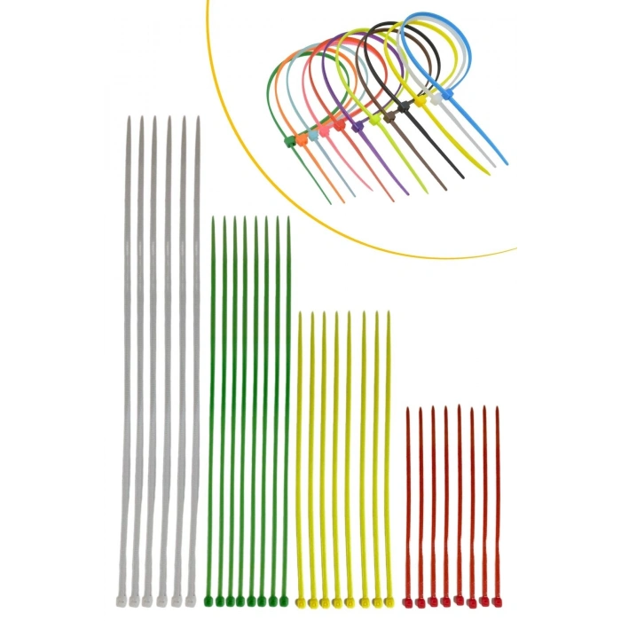 Durukar® 30 Parça Plastik Kablo Kelepçe Seti Kablo Düzenleyici Bağlama Bantları