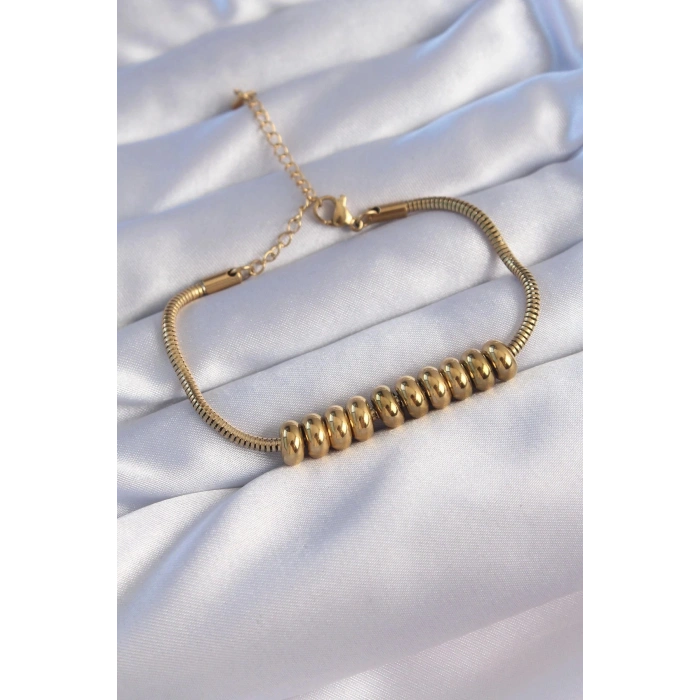 Durukar® 316L Çelik Gold Renk Oval Figürlü Bileklik
