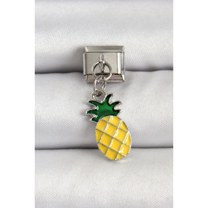 Durukar® 316L Çelik Gümüş Renk Ananas Model Nomination Charm