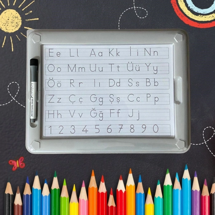 Durukar 32 Farklı Etkinlikli Kalem ve Silgi Hediyeli Eğitici Sihirli Etkinlik Tahtası
