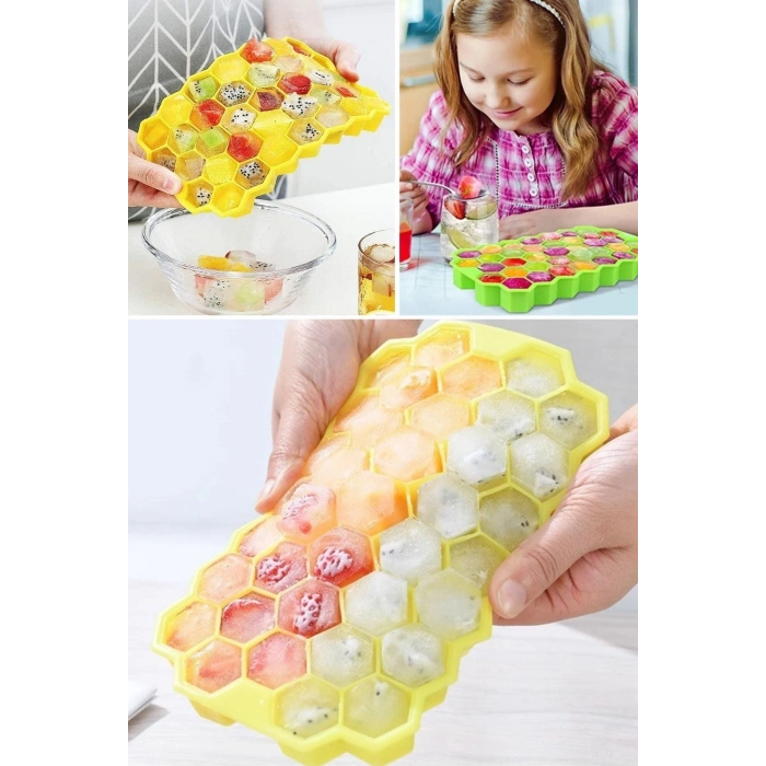 Durukar® 37 Bölmeli Slikon Petek Şeklinde Buz Kalıbı