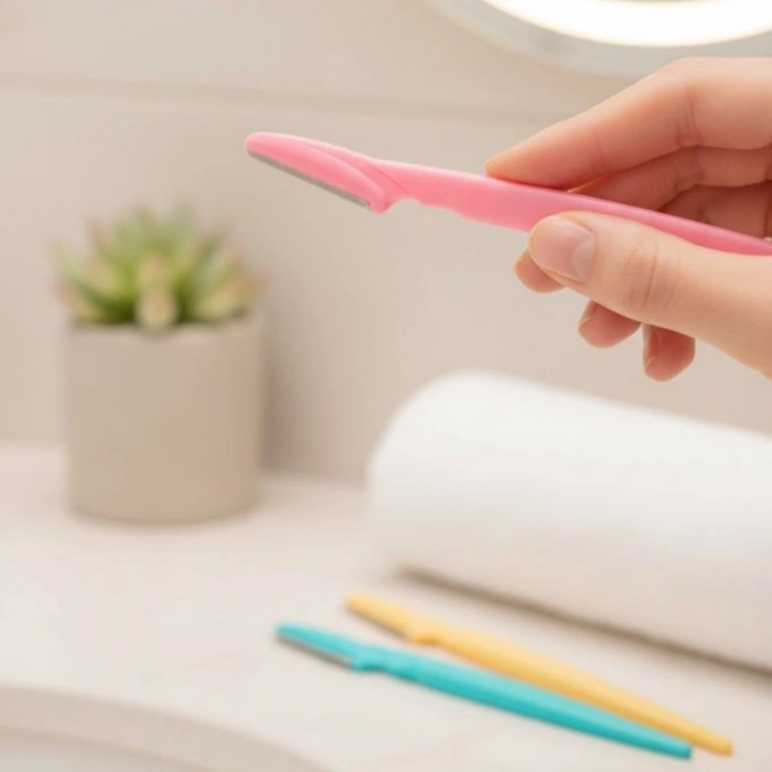 Durukar® 3’lü Kadın Kaş Usturası Seti – Hassas Ciltler İçin Güvenli Yüz Tüy Temizleme Bıçağı