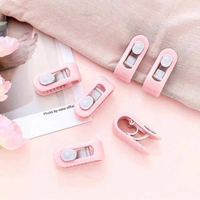 Durukar® 4 Adet İğnesiz Yorgan Çarşaf Ve Perde Tutucu Sabitleyici Kaydırmaz Örtü Düzenleyici Klips