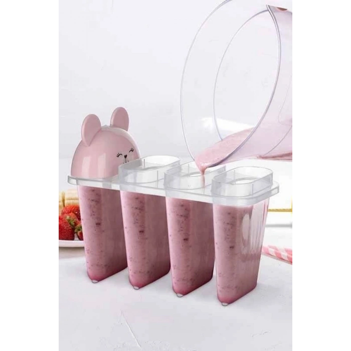 Durukar® 4lü Kolay Şekillendirici Sevimli Çocuk Meybuz  & Dondurma Kalıbı AP-9179