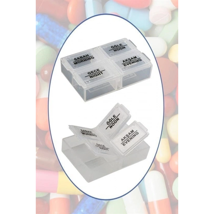 Durukar® 4 Meal Daily Pill Medicine Storage and Transport Box Medicine Reminder