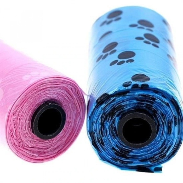 Durukar® 4lü Evcil Hayvanlar Için Pati Desenli Kedi Köpek Kaka Poşeti Torbası