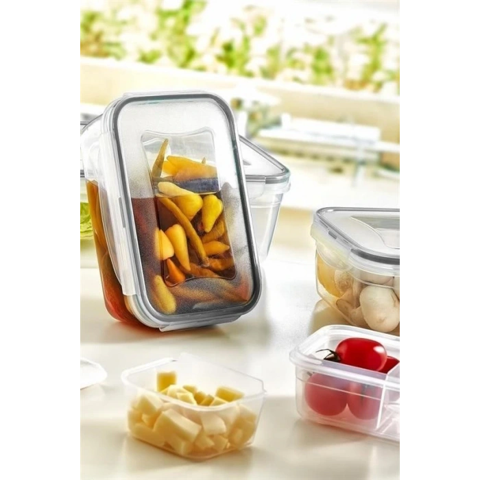 Durukar® 4-piece Nested Leak-Proof Gasketed Lockable Lid Plastic Storage Containers LC315