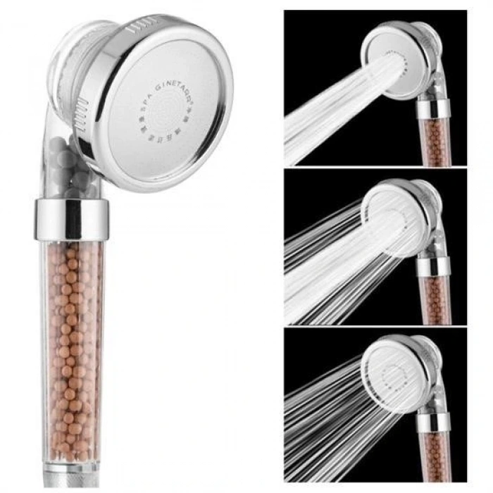 Durukar® %50 Su Tasarruflu ve Arıtmalı Doğal Taşlı Banyo El Duş Başlığı