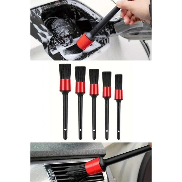Durukar® 5’li Çok Amaçlı Araç İçi ve Dış Yüzey Temizlik & Detaylandırma Fırça Seti