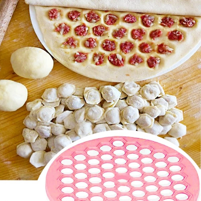 Durukar® 61 Bölmeli Petek Şekilli Pratik Mantı Kesici  Açma Kalıbı Mantımatik