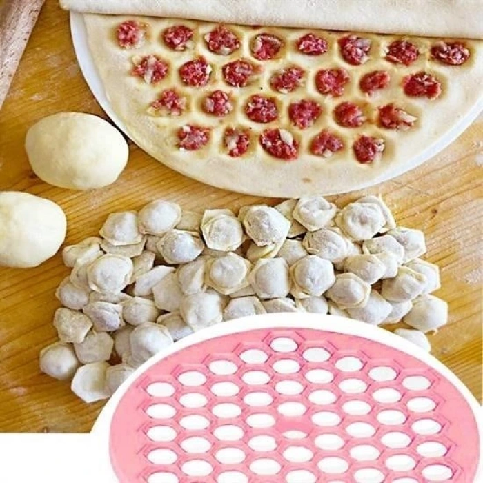 Durukar® 61 Bölmeli Petek Şekilli Pratik Mantı Kesici  Açma Kalıbı Mantımatik