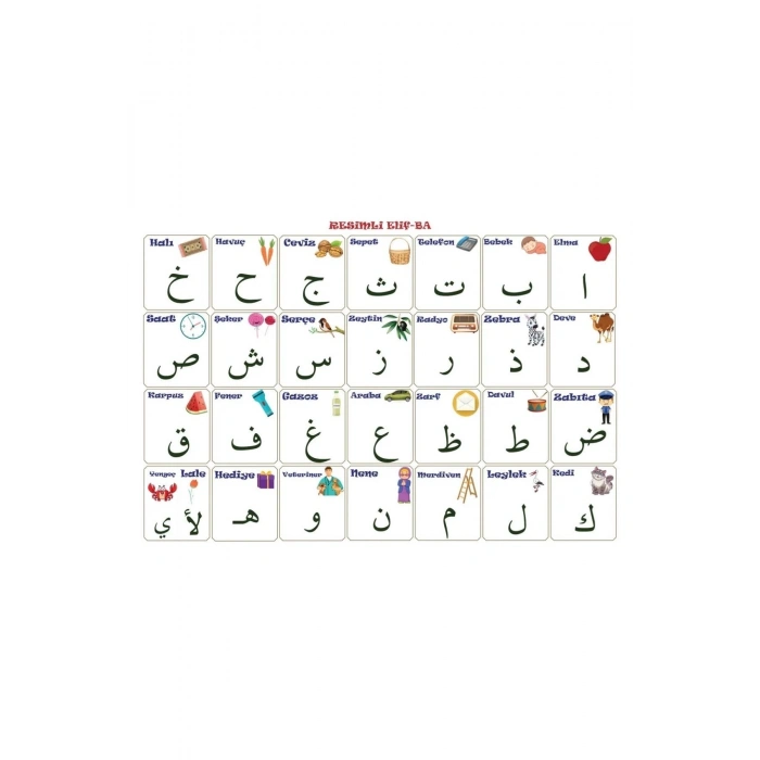 Durukar® 70x100 cm Statik Kağıt Elif-Ba Öğrenme Tahtası