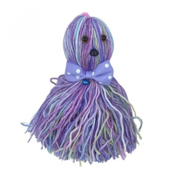 Durukar® Ahtapot Şekilli Zilli Ve İpli Rengarenk Püsküllü Sevimli KediOyuncağı