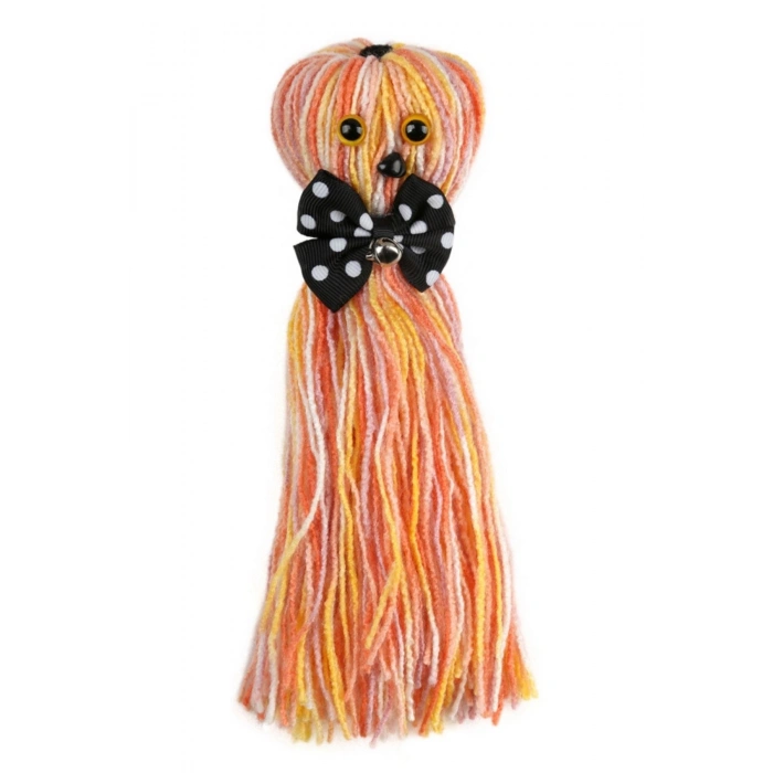 Durukar® Ahtapot Şekilli Zilli Ve İpli Rengarenk Püsküllü Sevimli KediOyuncağı