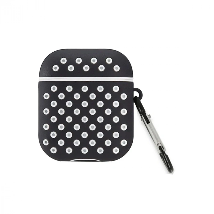 Durukar®  Airpods 2 (2.nesil) Spor Delikli Kılıf - Siyah-Beyaz