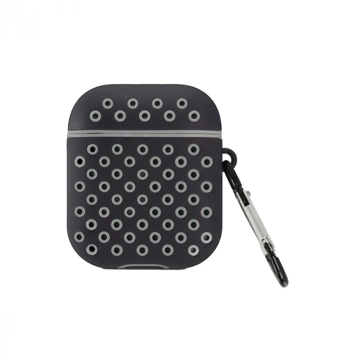 Durukar®  Airpods 2 (2.nesil) Spor Delikli Kılıf - Siyah-Gri