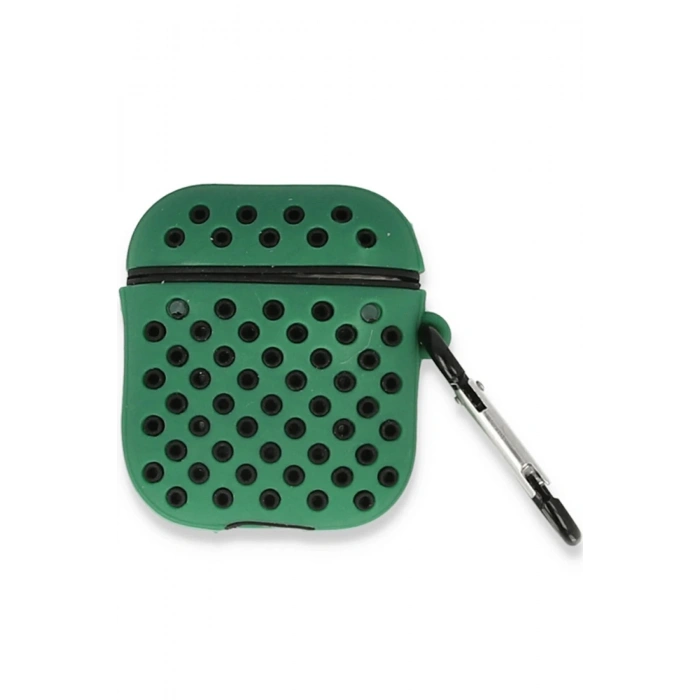 Durukar®  Airpods 2 (2.nesil) Spor Delikli Kılıf - Yeşil-Siyah
