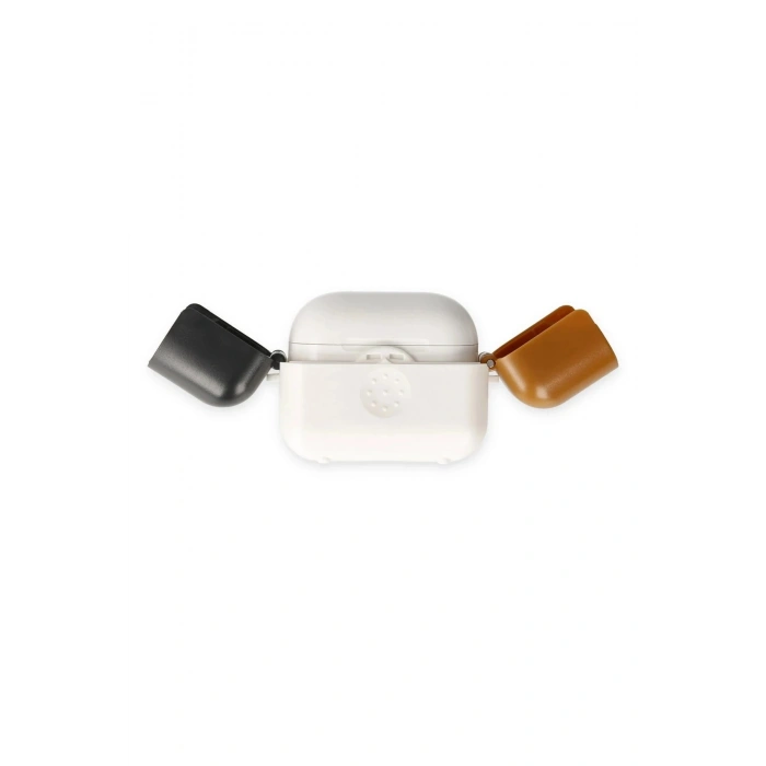 Durukar®  Airpods 3 (3.nesil) Basmalı Kılıf - Beyaz-Siyah-Kahverengi