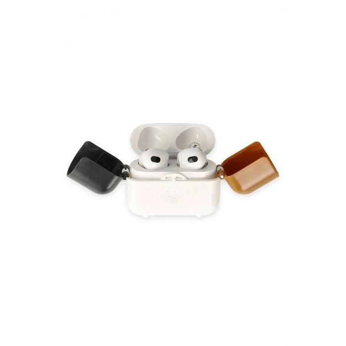 Durukar®  Airpods 3 (3.nesil) Basmalı Kılıf - Beyaz-Siyah-Kahverengi
