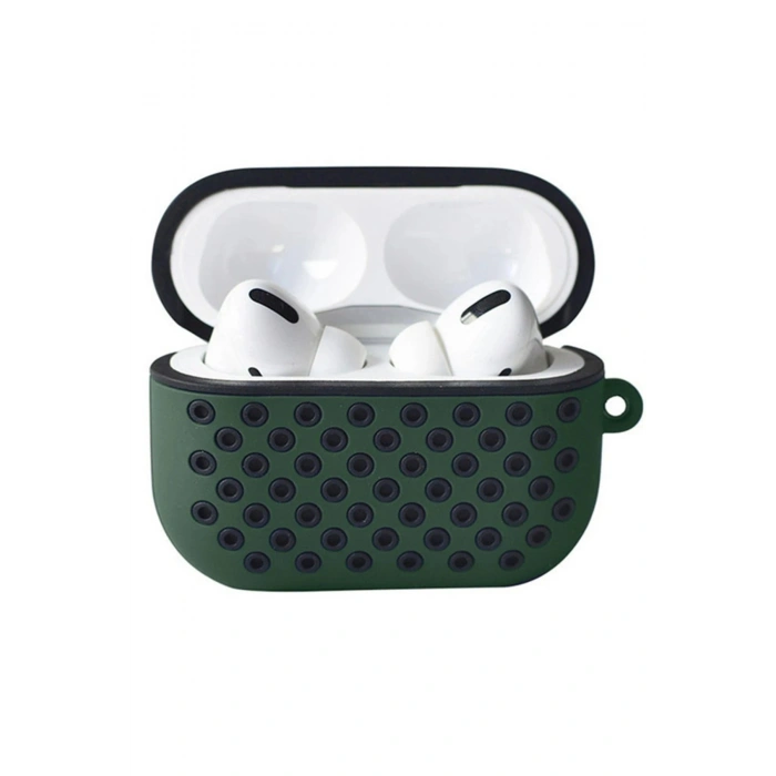 Durukar®  Airpods Pro 2 (2.nesil) Spor Delikli Kılıf - Haki Yeşil-Siyah