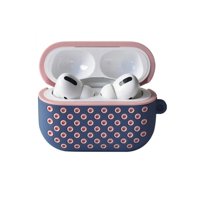 Durukar®  Airpods Pro 2 (2.nesil) Spor Delikli Kılıf - Mavi-Pembe