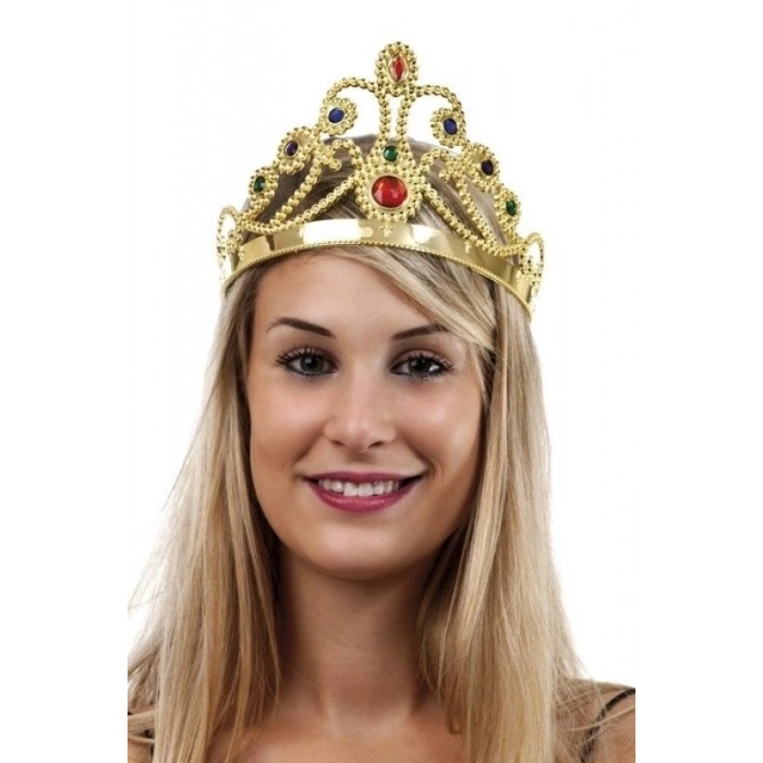 Durukar® Altın Renk Plastik Prenses Tacı Kraliçe Tacı 60 cm