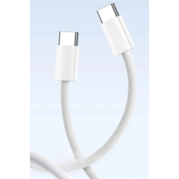 Durukar® Apple 15/15 Pro Type-C to Type-C Hasır Örgü Hızlı Şarj Kablosu (1m)