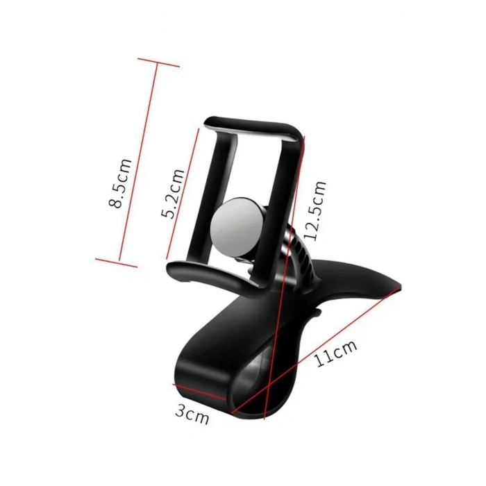 Durukar® Araç İçi Konsola Takılan Döner Başlıklı Telefon Kıskacı Telefon Tutucu