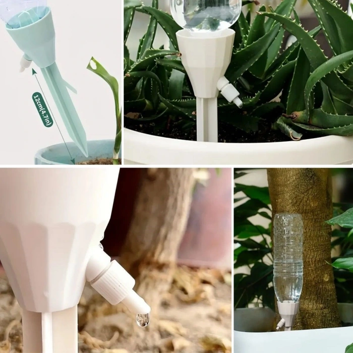 Durukar® Ayarlanabilir Akış Hızına Sahip Damlama Sulama Çivileri 3lü Otomatik Bitki Sulama Aparatı Tüm Pet Şişelere Uyumlu