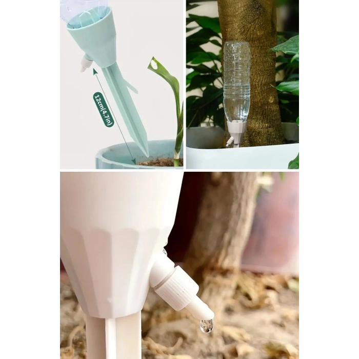 Durukar® Ayarlanabilir Akış Hızına Sahip Damlama Sulama Çivileri 3lü Otomatik Bitki Sulama Aparatı Tüm Pet Şişelere Uyumlu