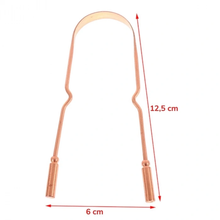 Durukar® Bakır Oil Pulling Yağ Çekme Dil Plak Temizleme Aleti Dil Fırçası Sıyırıcı Dil Kaşığı