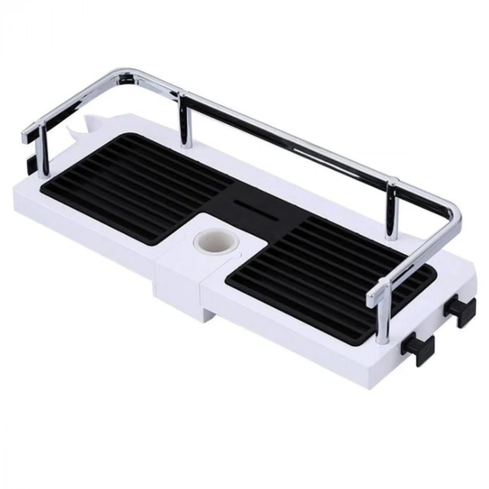 Durukar® Banyo Direğine Asılabilir Köşelik Şampuanlık Sabunluk Çift Askılı Düzenleyici Raf Paslanmaz