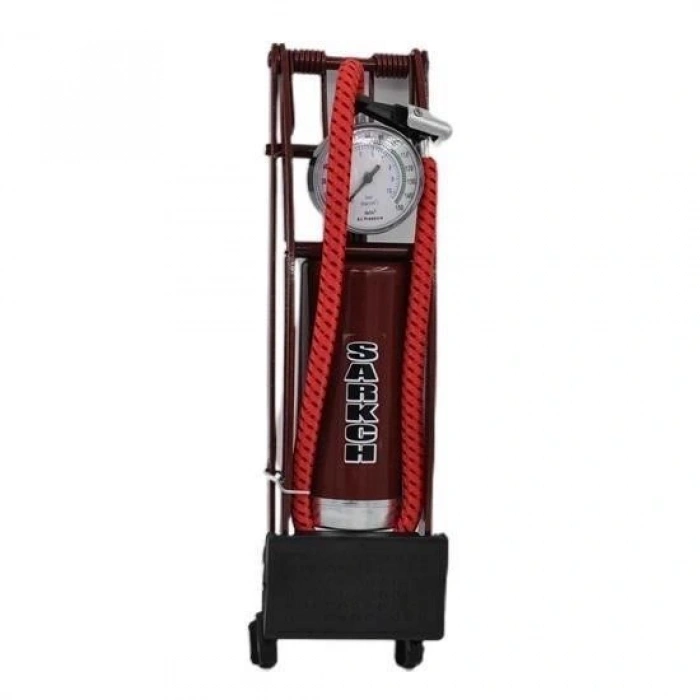 Durukar® Basınç Göstergeli Ayak Pompası Araba Bisiklet Motor Lastik Pompası