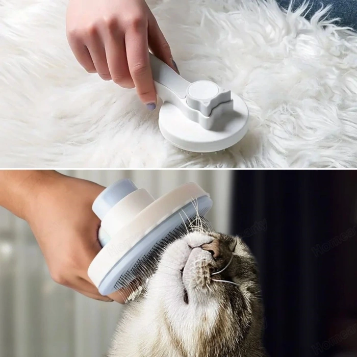 Durukar® Basmalı Kedi Köpek Tüy Toparlayıcı Masaj Etkili Pet Fırçası