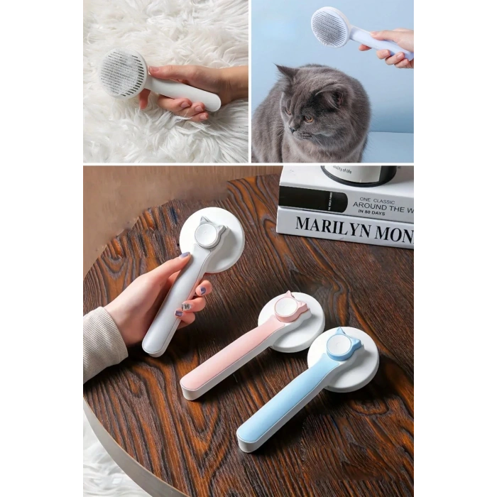 Durukar® Basmalı Kedi Köpek Tüy Toparlayıcı Masaj Etkili Pet Fırçası