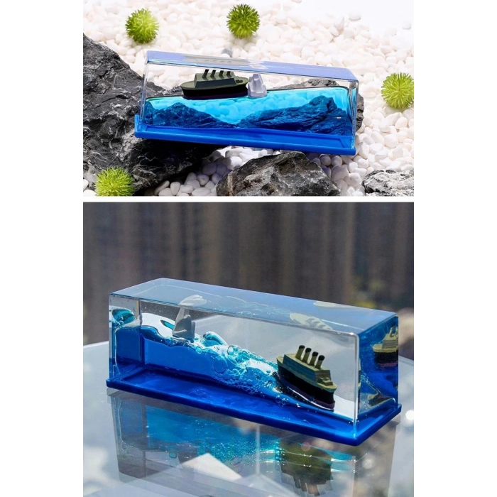 Durukar®  Batmayan Gemi Hediyelik Dekoratif Ev ve Ofis Hediyesi Özel Aşk Gemisi