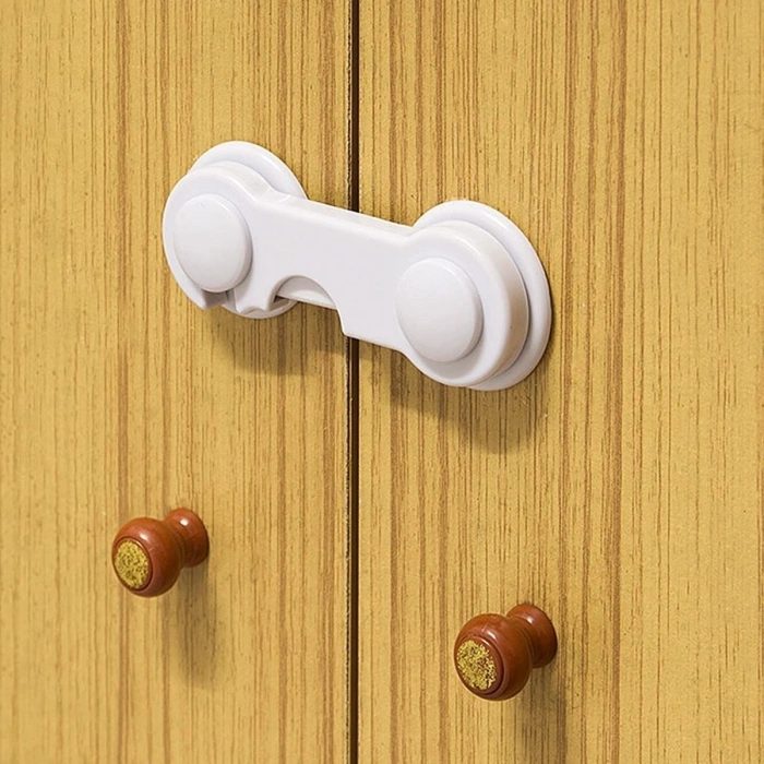 Durukar® Bebek Çocuk Güvenliği Çekmece ve Dolap İçin Kendiliğinde Yapışkanlı Vidasız Kapak Kilidi