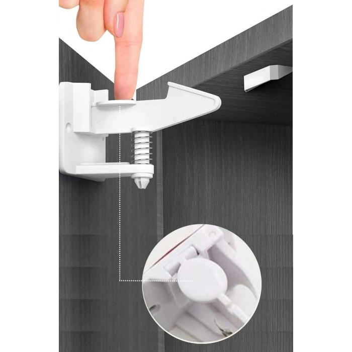 Durukar® Bebek Çocuk Güvenliği Korumalı Yapışkan Çekmece ve Dolap İçin Tutucu Gizli Güvenlik Kilidi