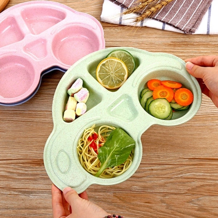 Durukar® Bebekler İçin Araba Şeklinde Sevimli Mama Tabağı Çocuk Tabldot