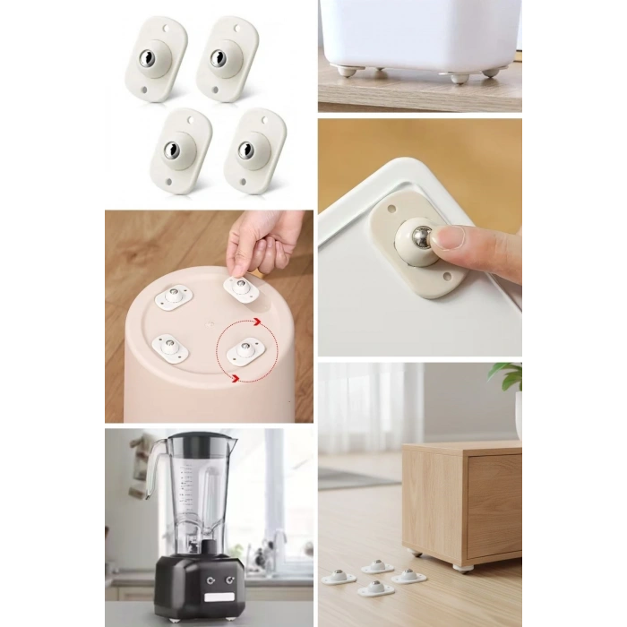 Durukar® Beyaz Eşya ve Mobilya İçin 4’lü Tekerlekli Kaydırma Aparatı – Hafif ve Orta Ağırlıktaki Ürünler İçin Pratik Kaydırıcı Set