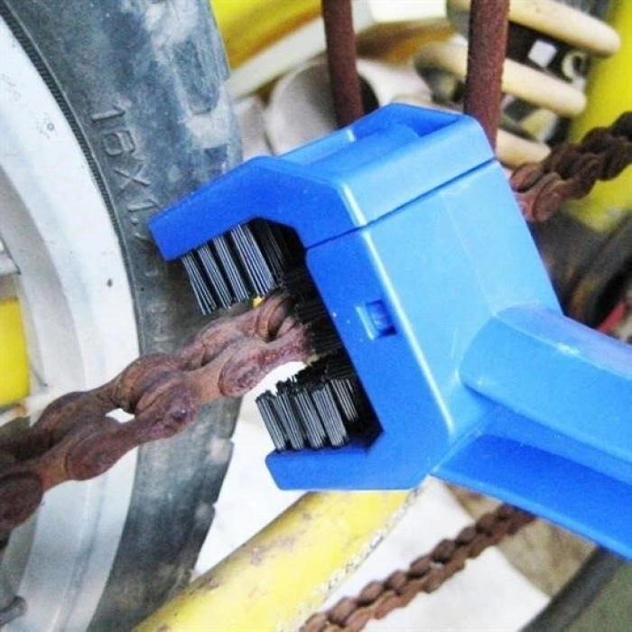 Durukar® Bisiklet Zincir Dişlisi Koruyucu Pas Sökücü Temizleme Fırçası Aparatı Bakım Seti 4 Parça